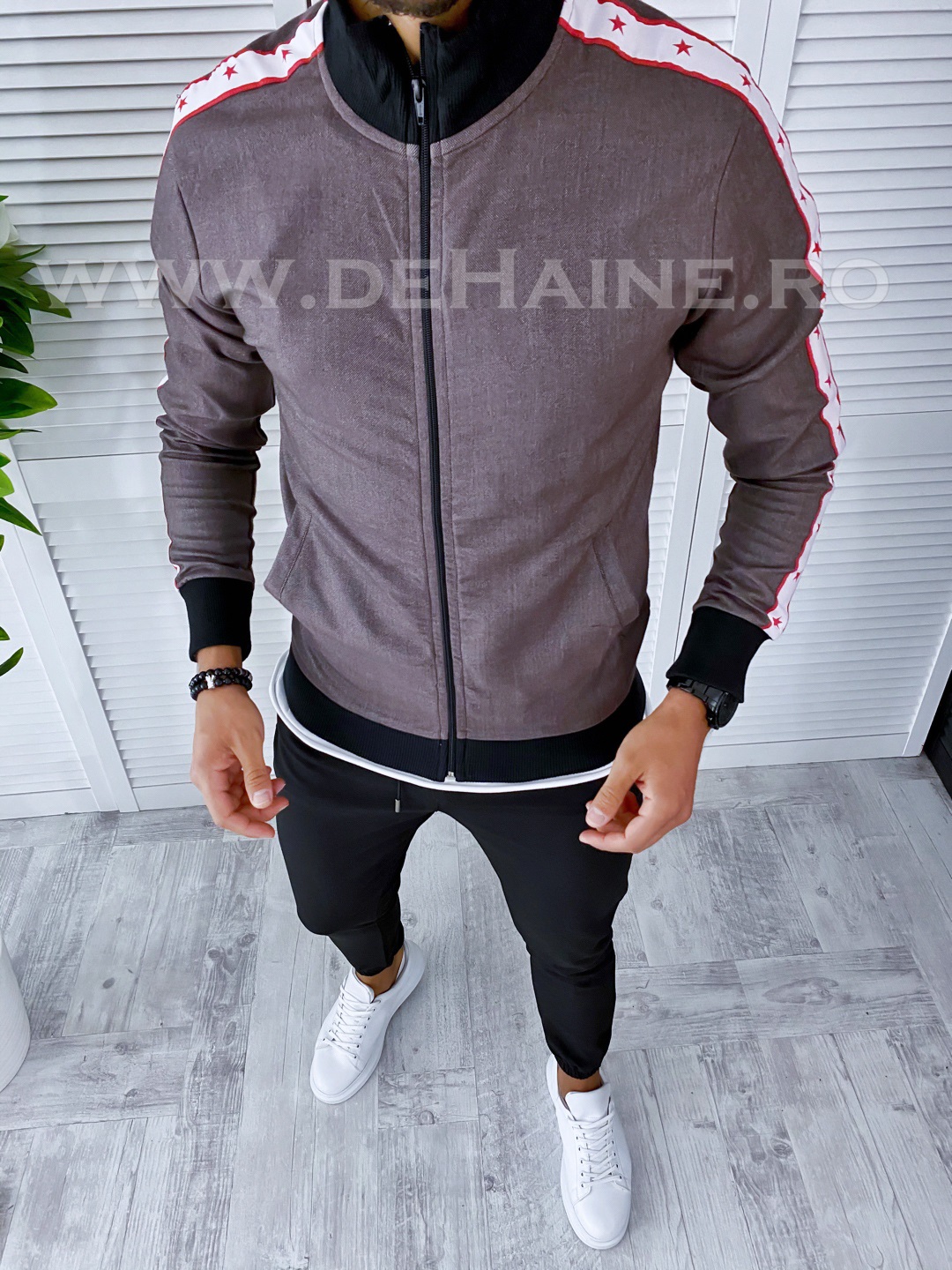 Hanorac barbati grena slim fit a9019 105-5*